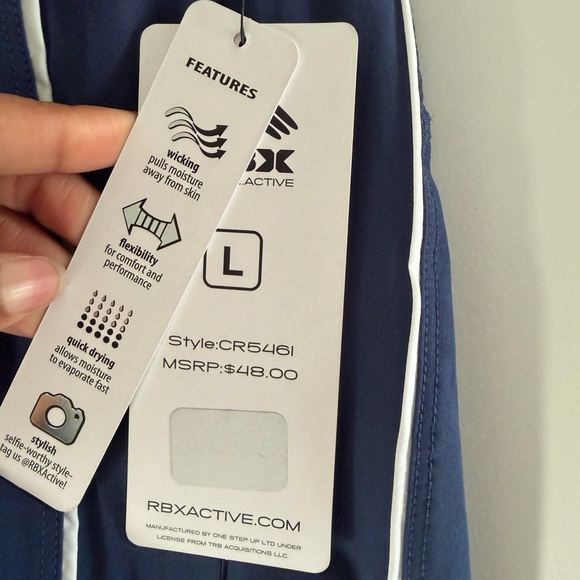 RBX Women's Navy Athletic Running  Shorts - Picture 9 of 11